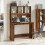 VidaXL (old wood) vidaXL Desk with Shelves Standing Desk Study Writing Table Engineered Wood 2