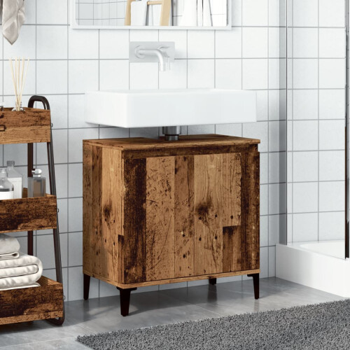 VidaXL (old wood) vidaXL Sink Cabinet Vanity Unit Storage Cupboard Engineered Wood 2