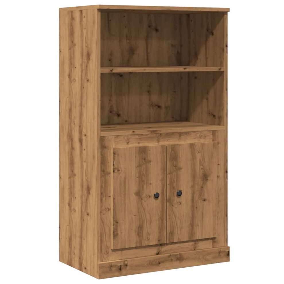 (oak) vidaXL Highboard Sideboard Side Cabinet Cupboard Old Wood Engineered Wood