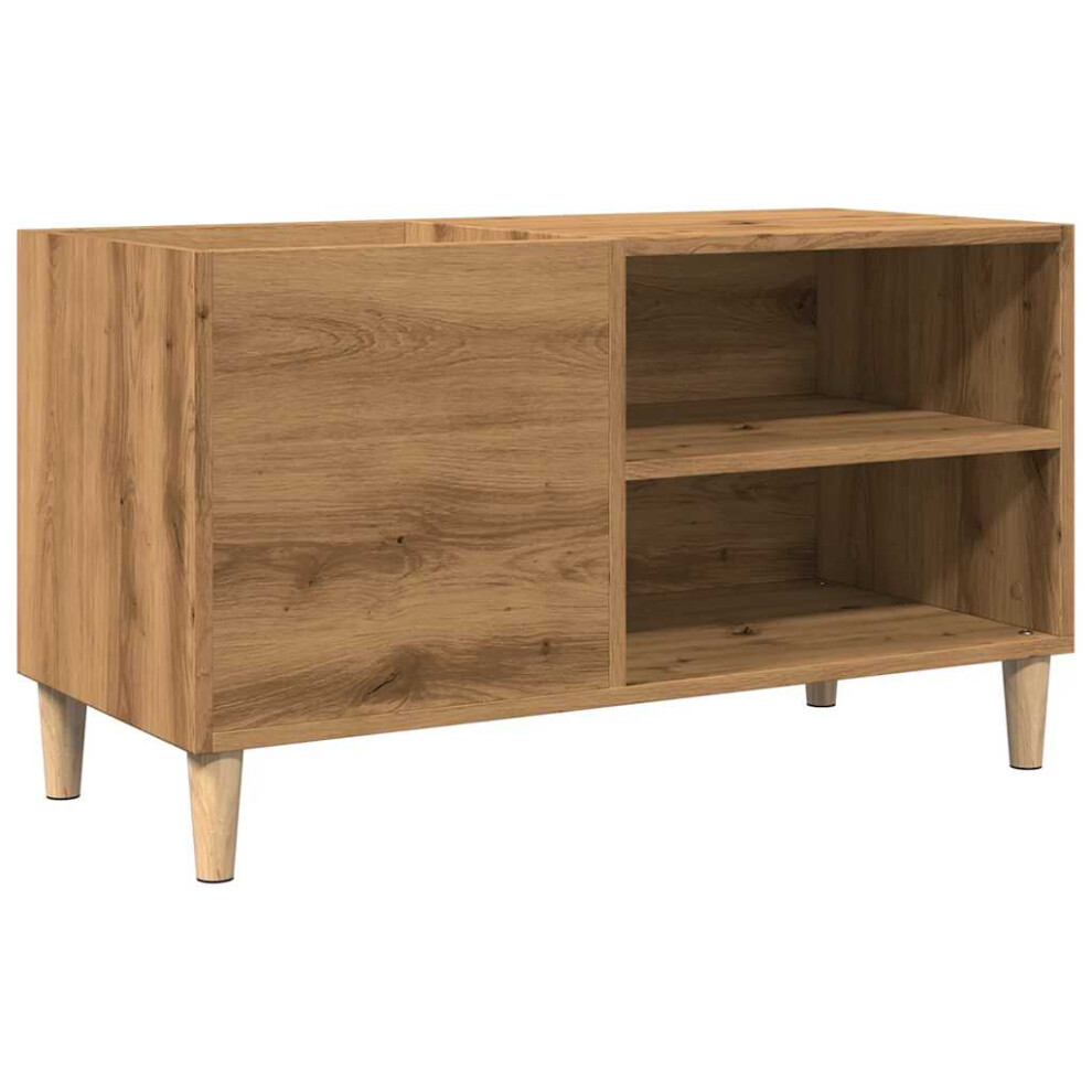 Vidaxl (Artisan Oak) Record Cabinet Record Player Stand Sideboard Old Wood Engineered Wood