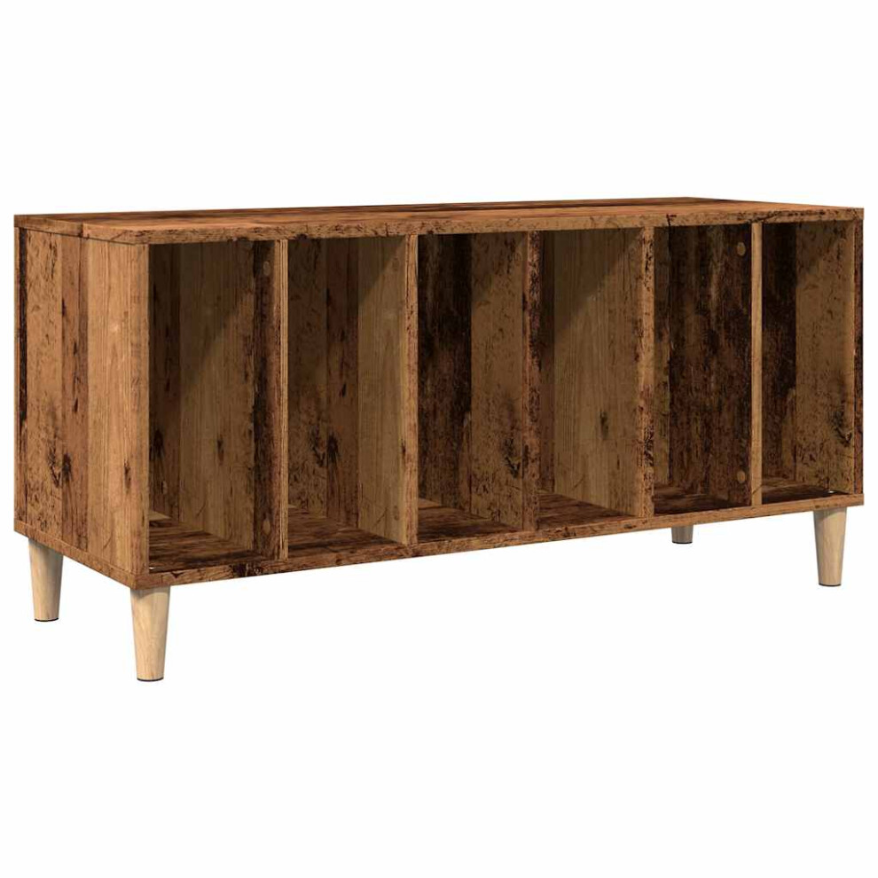 Vidaxl (Old Wood) Record Cabinet Sideboard Vinyl Storage Cabinet Display Engineered Wood