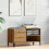 VidaXL (artisan oak) vidaXL Record Cabinet Sideboard Storage Cabinet Engineered Wood 3