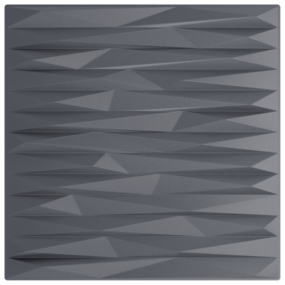 (stone grey, 12 pcs) vidaXL 3D Wall Panels Self-adhesive Wall Panel Decor Wallpaper Wall Covering