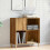 VidaXL (artisan oak) vidaXL Record Cabinet Sideboard Storage Cabinet Engineered Wood 3