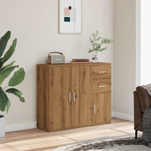VidaXL (artisan oak) vidaXL Sideboard Home Storage Side Cabinet Cupboard Highboard Engineered Wood 2