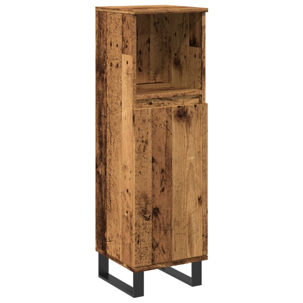 Vidaxl (Old Wood) Bathroom Cabinet Sink Cupboard Vanity Unit Engineered Wood