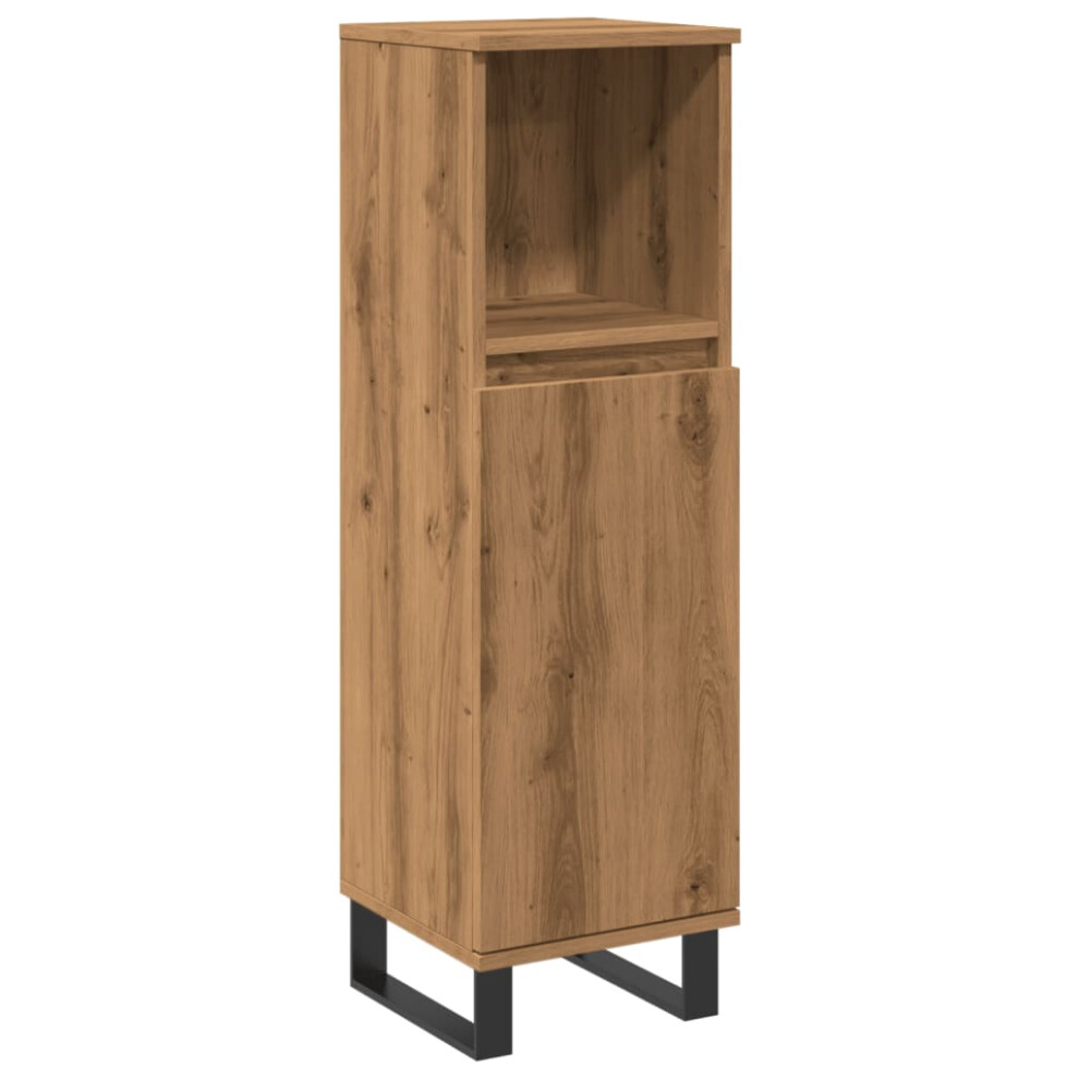 Vidaxl (Artisan Oak) Bathroom Cabinet Sink Cupboard Vanity Unit Engineered Wood