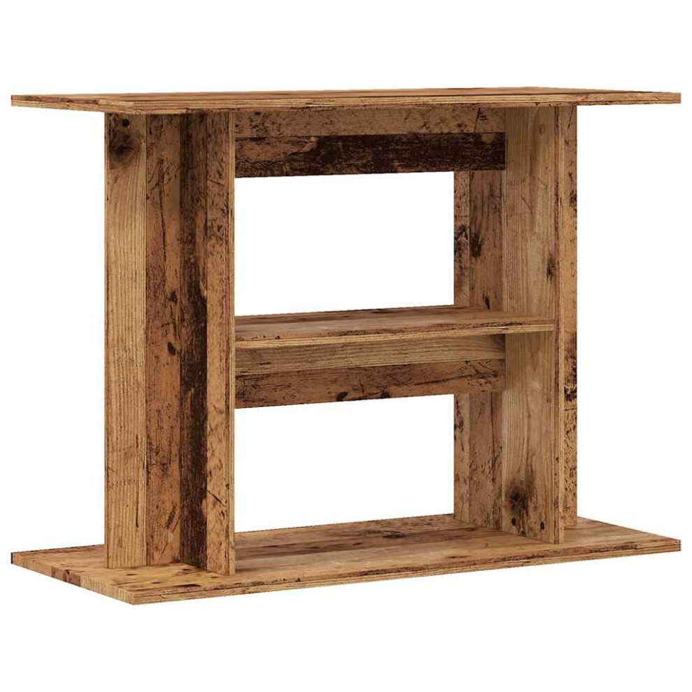 Vidaxl (Old Wood, 80 X 35 X 60 Cm) Aquarium Stand Fish Tank Stand Cabinet Aquarium Base Engineered Wood