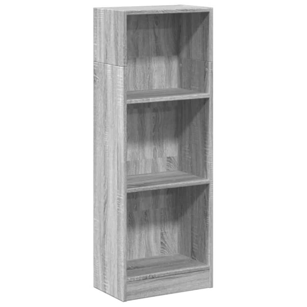 (grey sonoma, 40 x 24 x 109 cm) vidaXL Book Cabinet Display Rack Bookshelf Storage Shelf Rack Engineered Wood