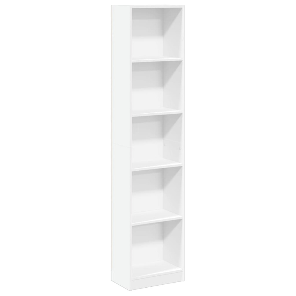 (white, 40 X 24 X 176 cm) vidaXL Book Cabinet Display Rack Bookshelf Storage Shelf Rack Engineered Wood