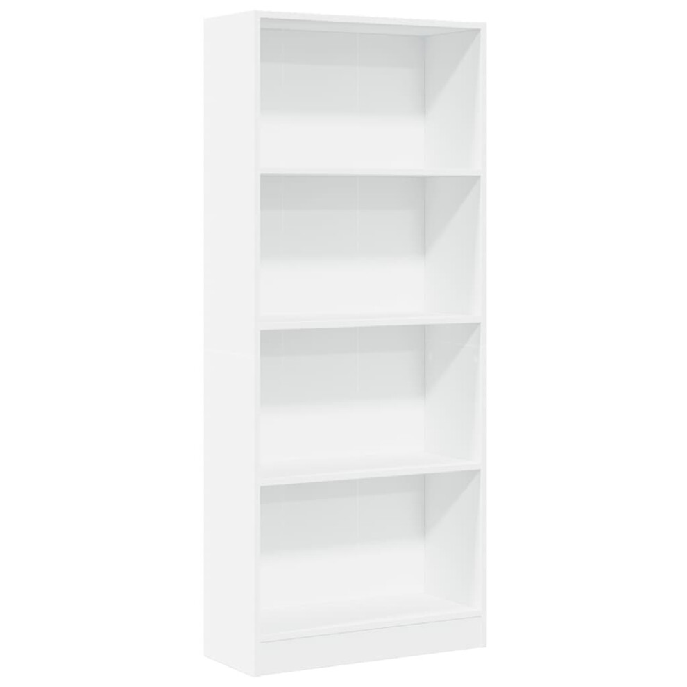 B&Q -  Bookcase White 60X24X143 Cm Engineered Wood - Image 3