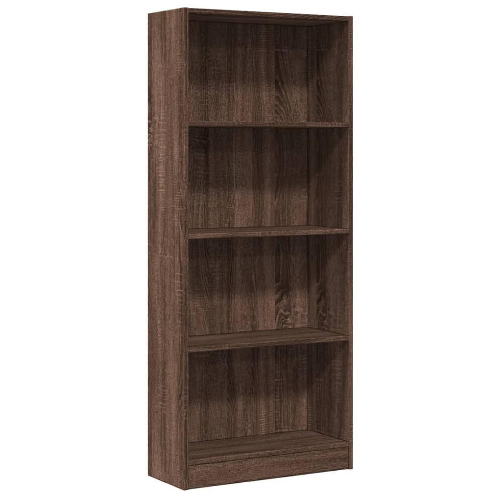 (brown oak, 60 x 24 x 143 cm) vidaXL Book Cabinet Display Rack Bookshelf Storage Shelf Rack Engineered Wood