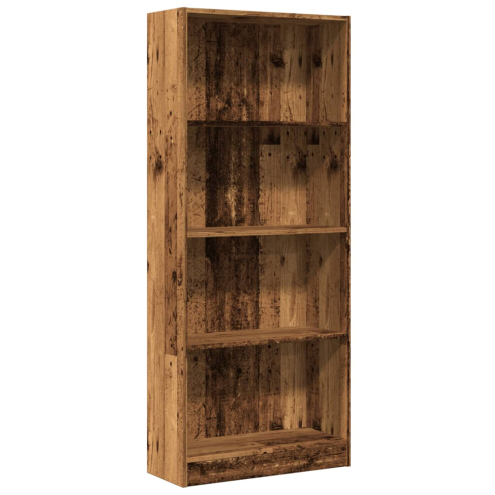 (old wood, 60 x 24 x 143 cm) vidaXL Book Cabinet Display Rack Bookshelf Storage Shelf Rack Engineered Wood