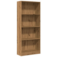 (oak, 60 x 24 x 143 cm) vidaXL Book Cabinet Display Rack Bookshelf Storage Shelf Rack Engineered Wood