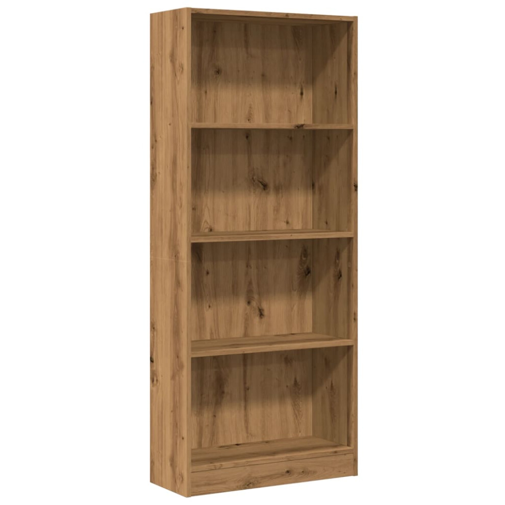 (oak, 60 x 24 x 143 cm) vidaXL Book Cabinet Display Rack Bookshelf Storage Shelf Rack Engineered Wood