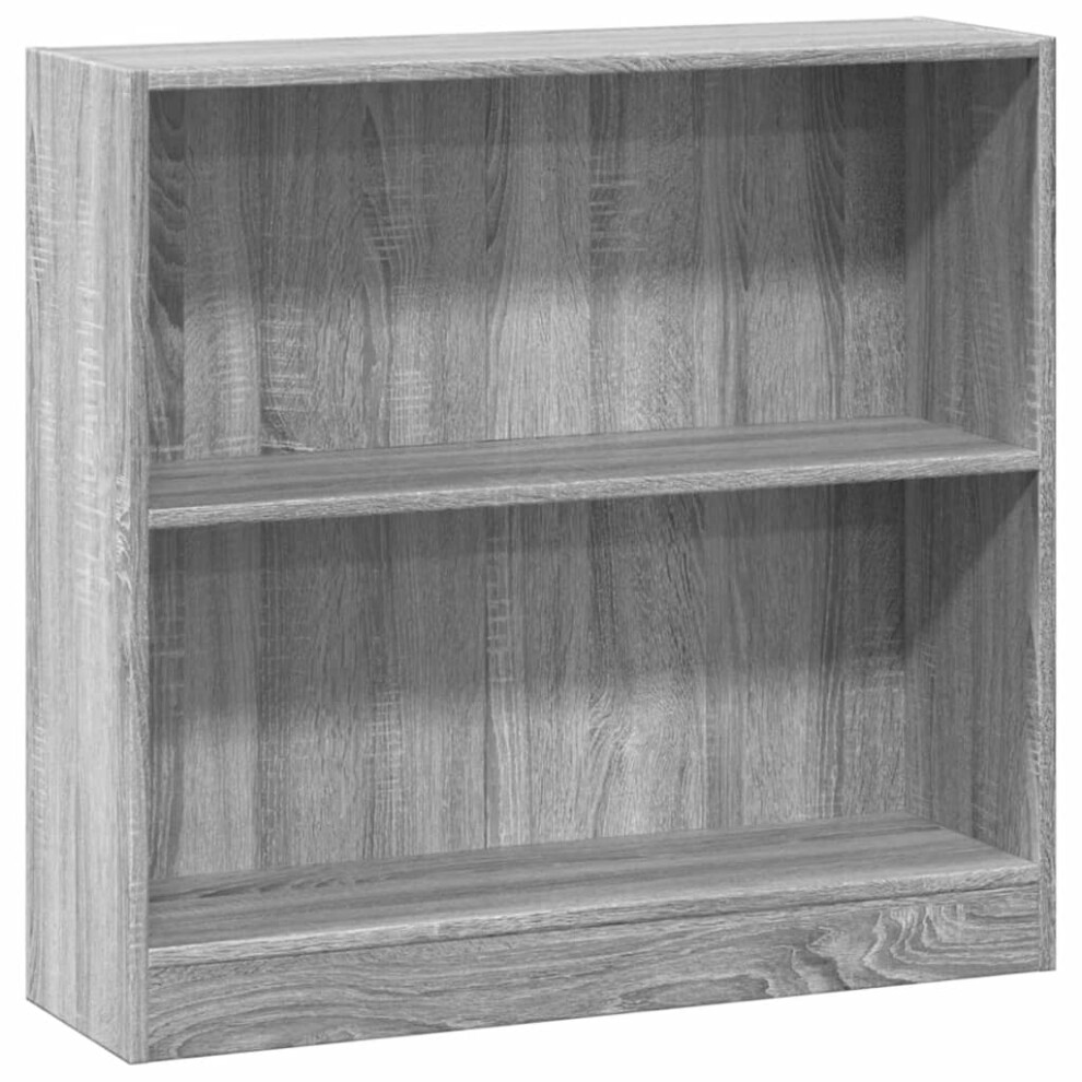 (grey sonoma, 80 x 24 x 76 cm) vidaXL Book Cabinet Display Rack Bookshelf Storage Shelf Rack Engineered Wood