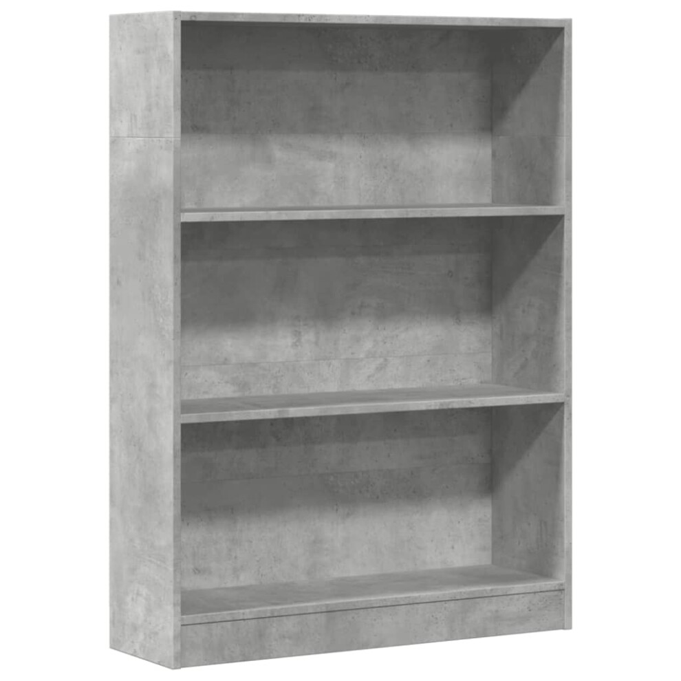 (concrete grey, 80 X 24 X 109 cm) vidaXL Book Cabinet Display Rack Bookshelf Storage Shelf Rack Engineered Wood