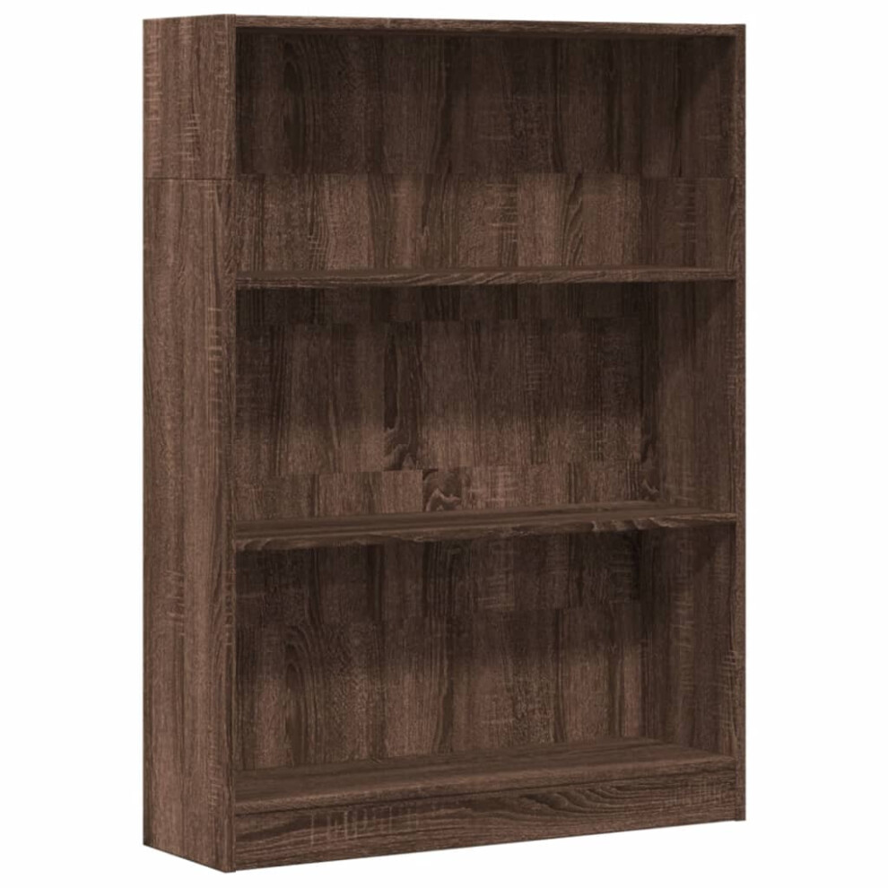 (brown oak, 80 x 24 x 109 cm) vidaXL Book Cabinet Display Rack Bookshelf Storage Shelf Rack Engineered Wood