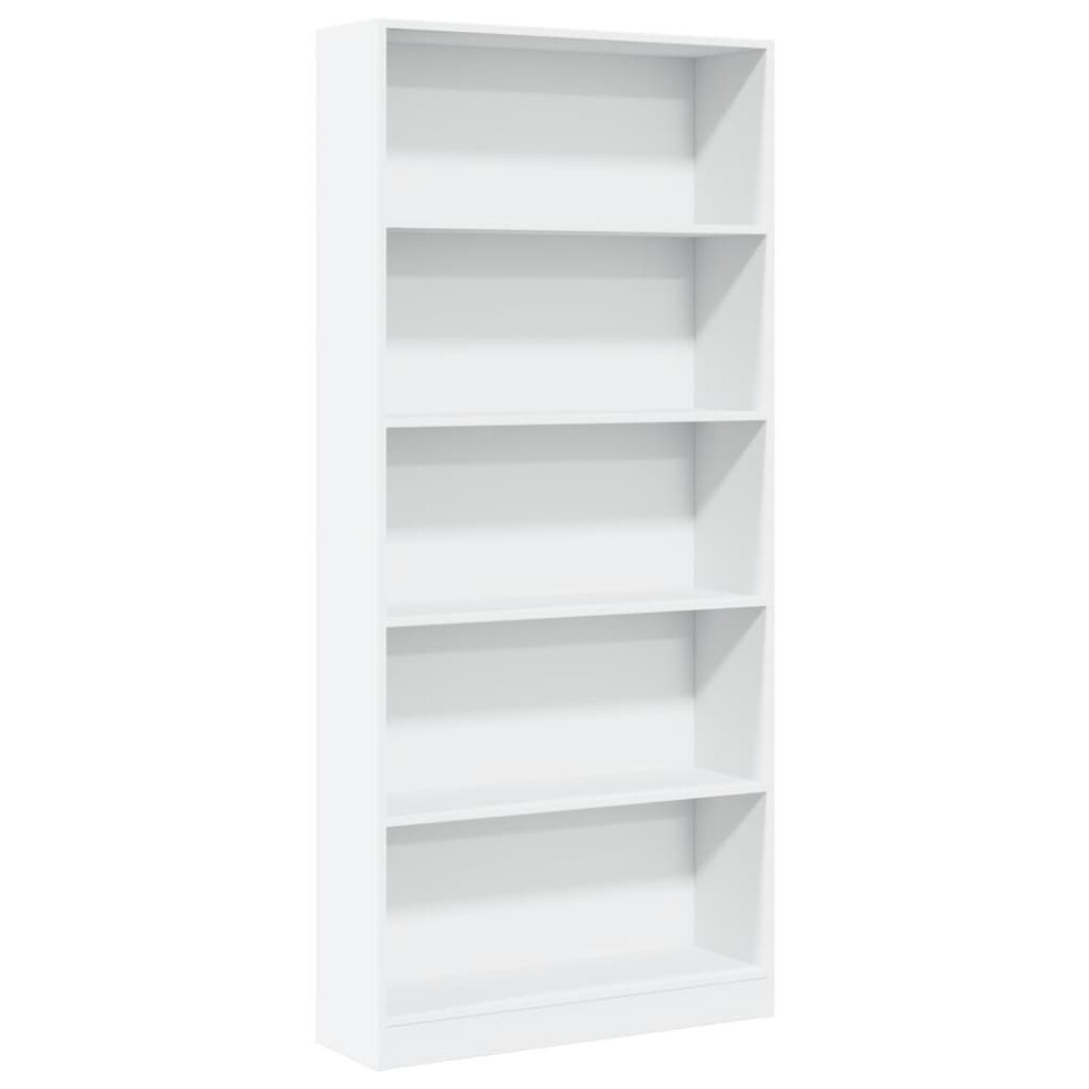 (white, 80 x 24 x 176 cm) vidaXL Book Cabinet Display Rack Bookshelf Storage Shelf Rack Engineered Wood