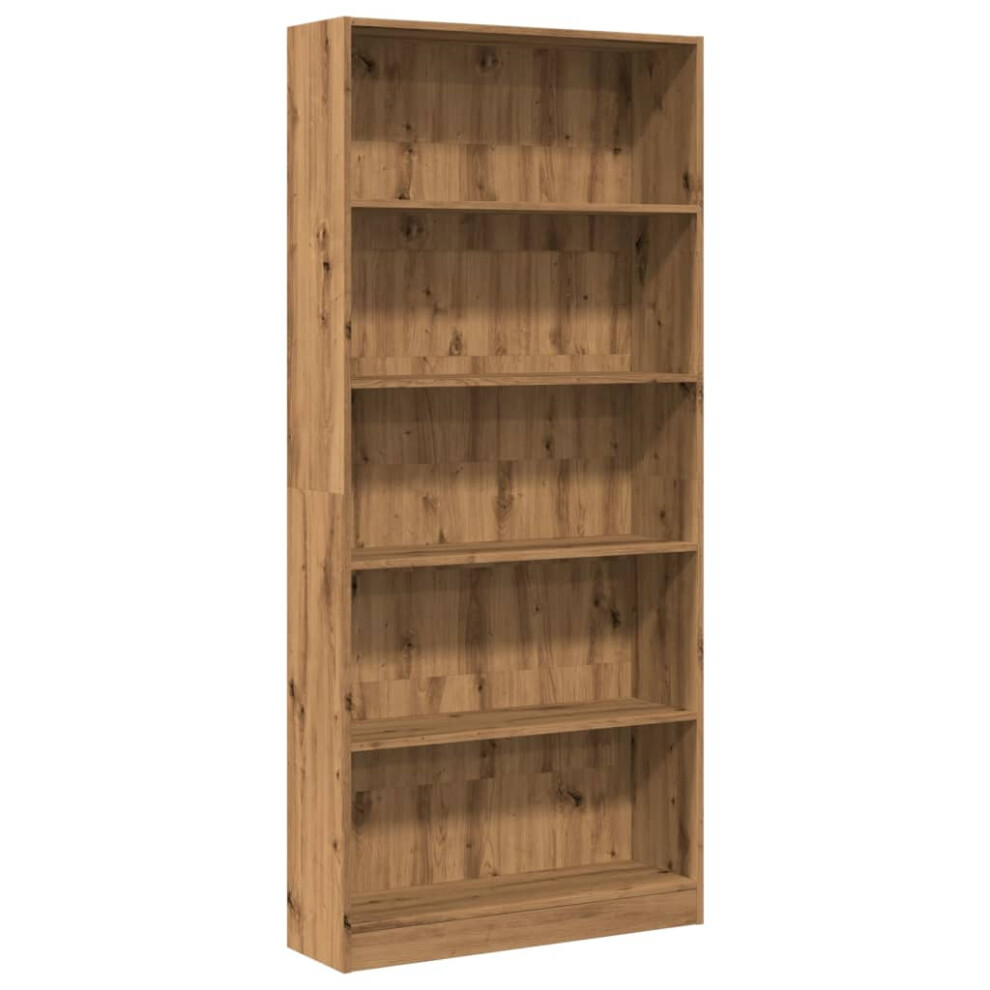 (oak, 80 x 24 x 176 cm) vidaXL Book Cabinet Display Rack Bookshelf Storage Shelf Rack Engineered Wood