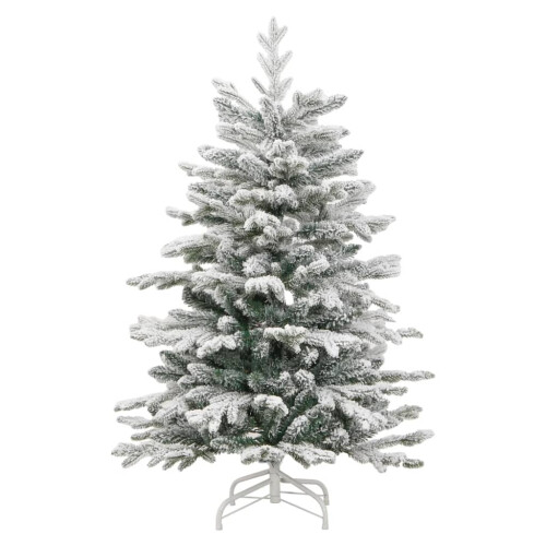 VidaXL (120 cm) vidaXL Artificial Hinged Christmas Tree Pre Lit Xmas Tree with Flocked Snow 1