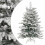 VidaXL (210 cm) vidaXL Artificial Hinged Christmas Tree Pre Lit Xmas Tree with Flocked Snow 1