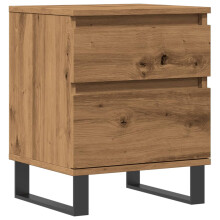(artisan oak, 1 pcs) vidaXL Bedside Cabinets Nightstand Bed Table 2 pcs Engineered Wood