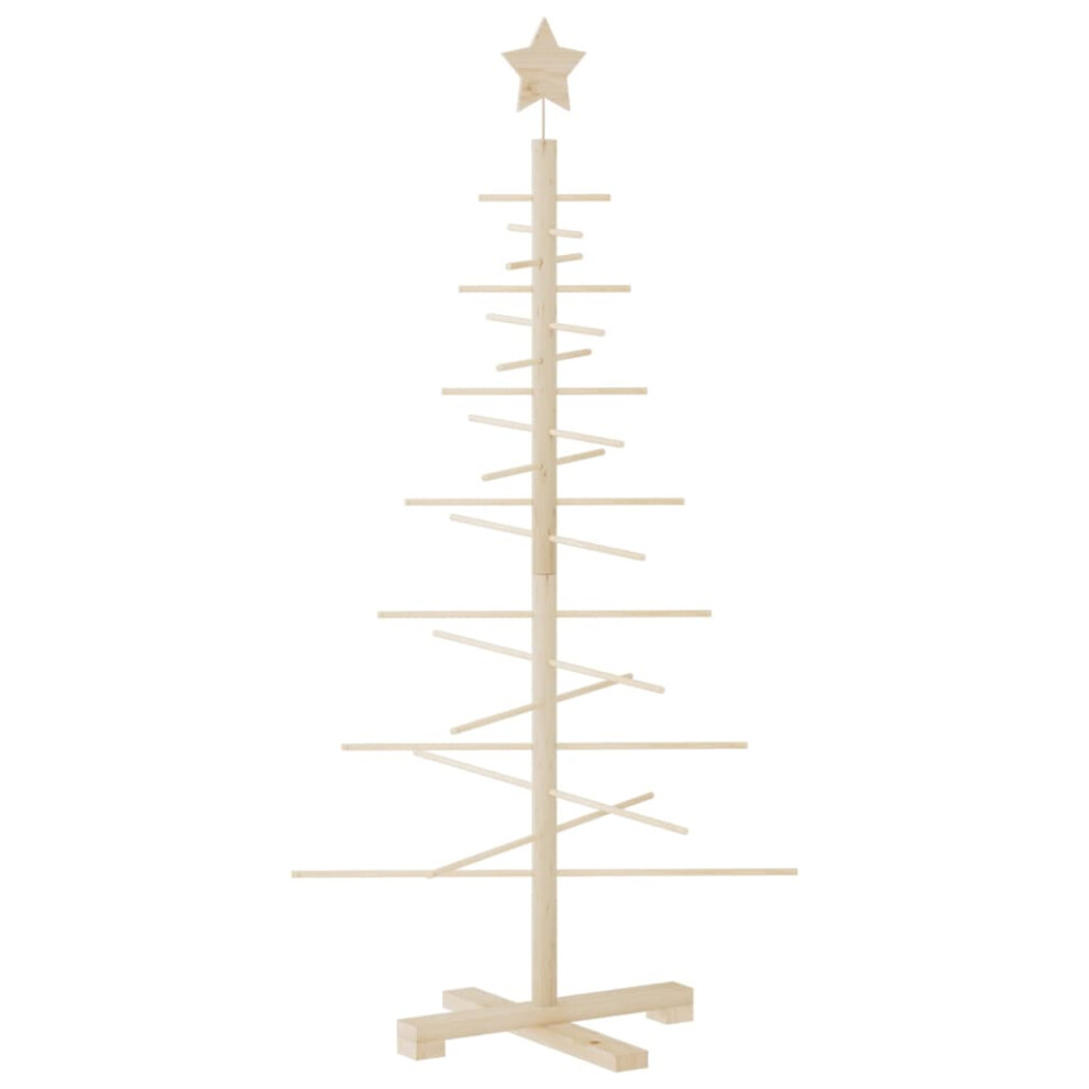 (125 cm) vidaXL Wooden Christmas Tree Assemble Xmas Tree for Decoration Solid Wood Pine