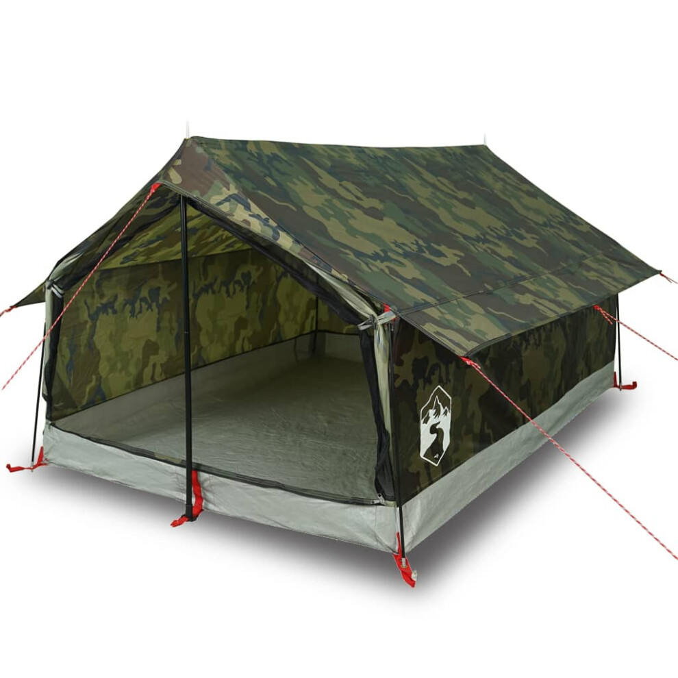 (camouflage) vidaXL Camping Tent 2 Persons Outdoor Lightweight Tent Dome Tent Waterproof