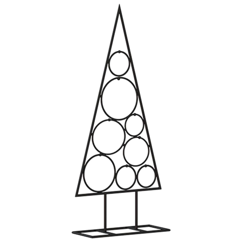 Vidaxl (60 Cm) Metal Christmas Tree For Decoration Outdoor Artificial Xmas Tree Black