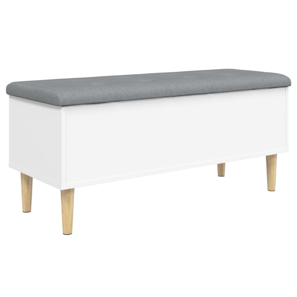 (white, 102 x 42 x 46 cm) vidaXL Storage Bench Hallway Bench Seat Entryway Shoe Bench Engineered Wood