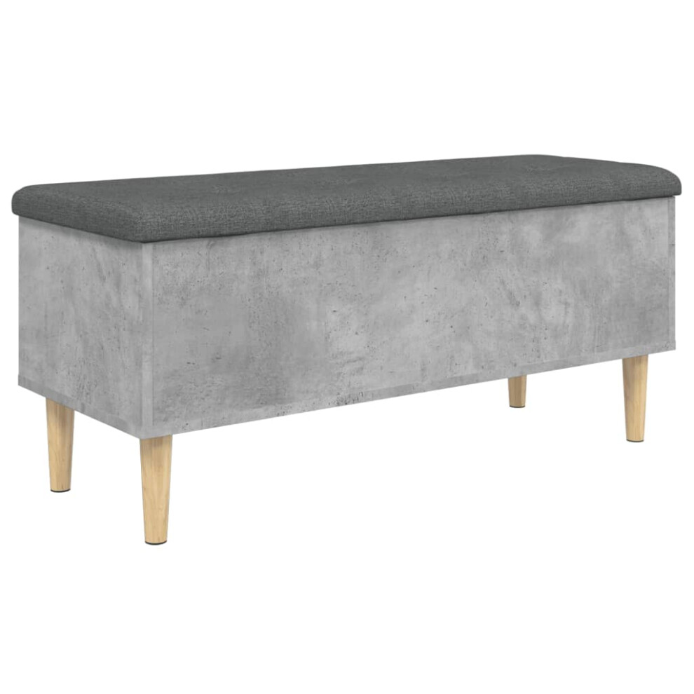 (concrete grey, 102 x 42 x 46 cm) vidaXL Storage Bench Hallway Bench Seat Entryway Shoe Bench Engineered Wood