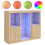 VidaXL (sonoma oak) vidaXL Sideboards with LED Lights Cupboard Engineered Wood 2