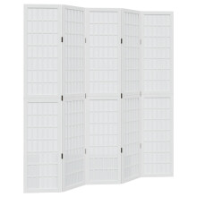 (40 x 200 cm/ 5 piece) vidaXL Room Divider Panels Office Privacy Screen Solid Wood Paulownia