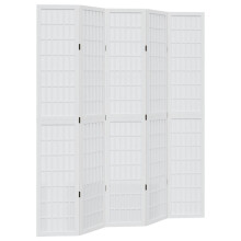 (40 x 220 cm/ 5 piece) vidaXL Room Divider Panels Office Privacy Screen Solid Wood Paulownia