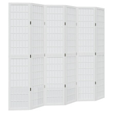 (40 x 200 cm/ 6 piece) vidaXL Room Divider Panels Office Privacy Screen Solid Wood Paulownia