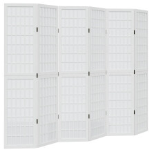 (40 x 180 cm/ 6 piece) vidaXL Room Divider Panels Office Privacy Screen Solid Wood Paulownia