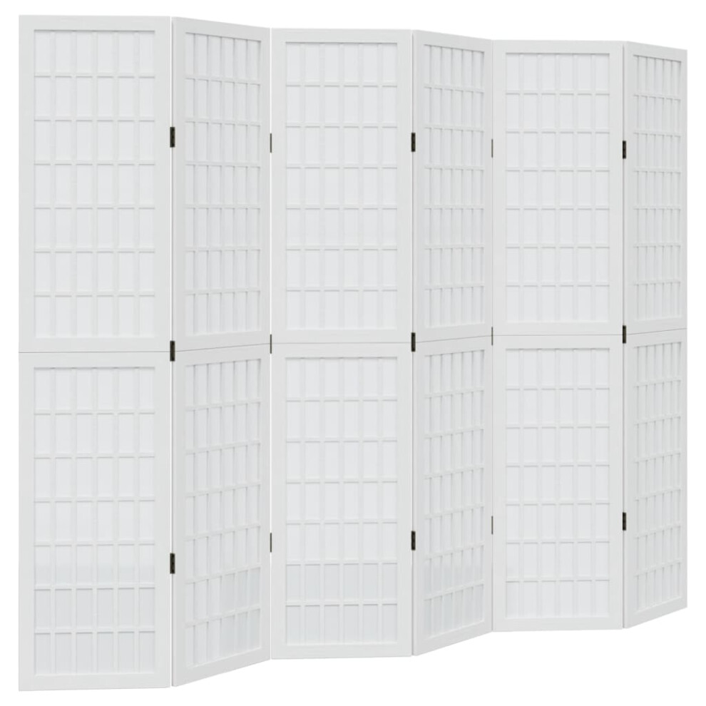 Vidaxl (40 X 180 Cm/ 6 Piece) Room Divider Panels Office Privacy Screen Solid Wood Paulownia