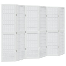 (40 x 160 cm/ 6 piece) vidaXL Room Divider Panels Office Privacy Screen Solid Wood Paulownia