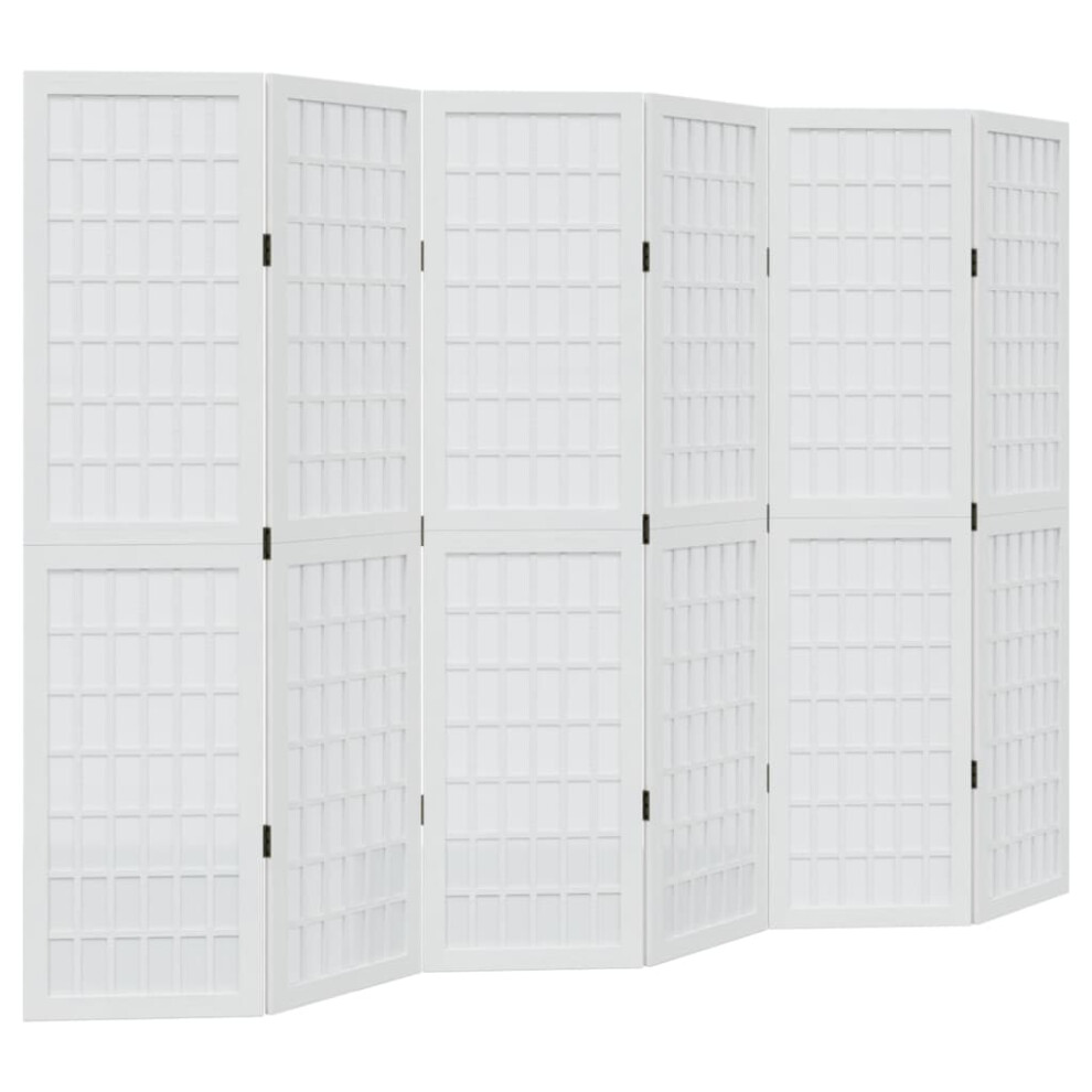 Vidaxl (40 X 160 Cm/ 6 Piece) Room Divider Panels Office Privacy Screen Solid Wood Paulownia