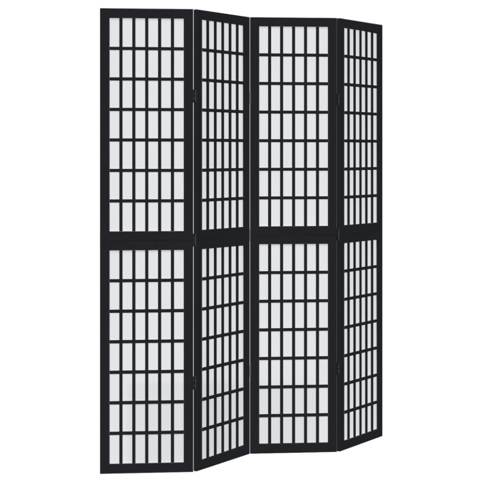 Vidaxl (40 X 200 Cm/ 4 Piece) Room Divider Panels Office Privacy Screen Solid Wood Paulownia