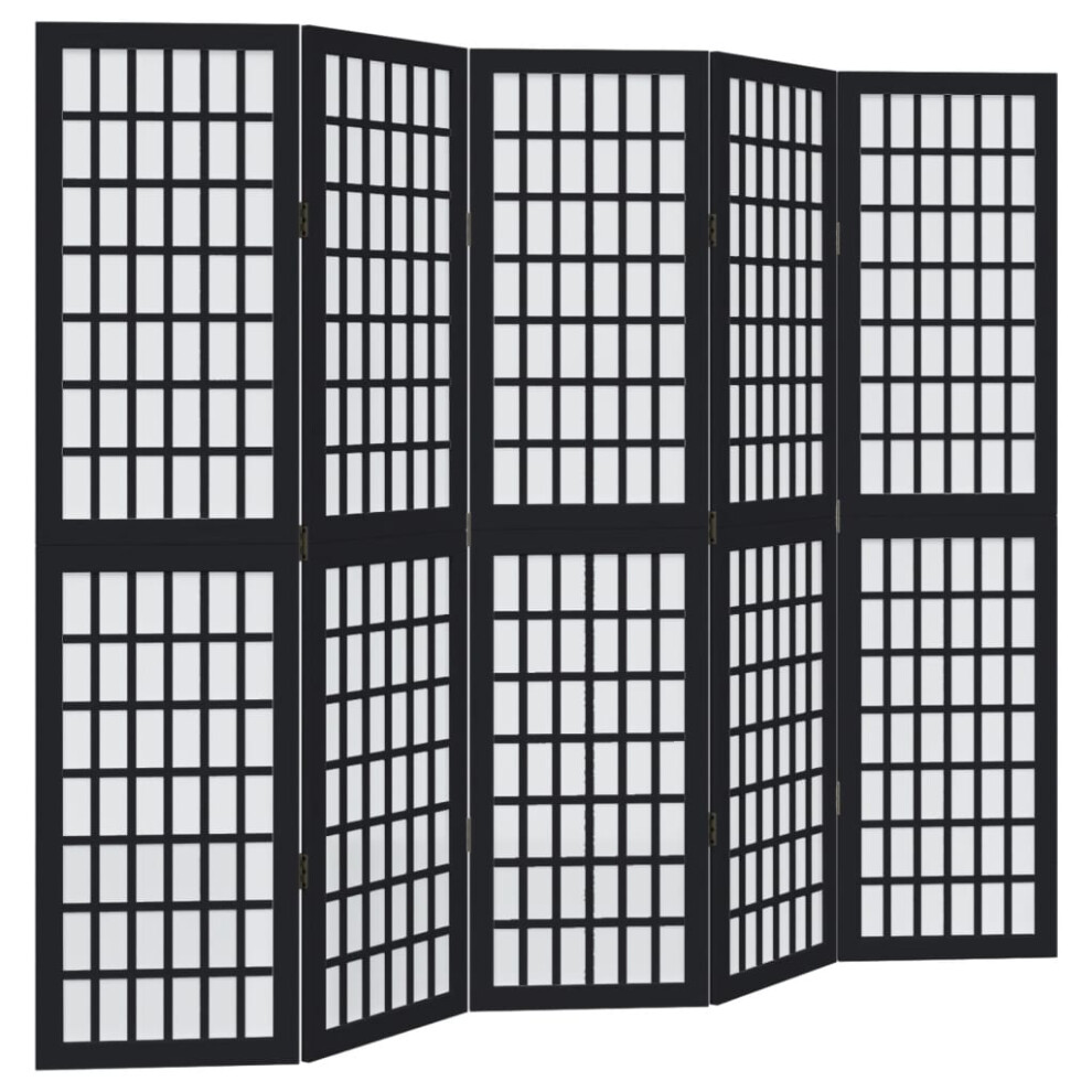 (40 x 160 cm/ 5 piece) vidaXL Room Divider Panels Office Privacy Screen Solid Wood Paulownia