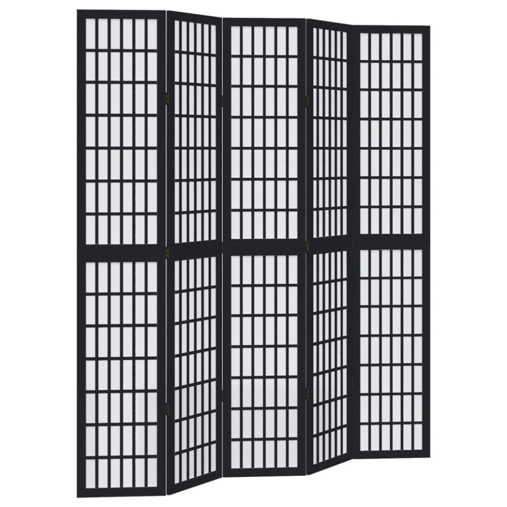 Vidaxl (40 X 220 Cm/ 5 Piece) Room Divider Panels Office Privacy Screen Solid Wood Paulownia