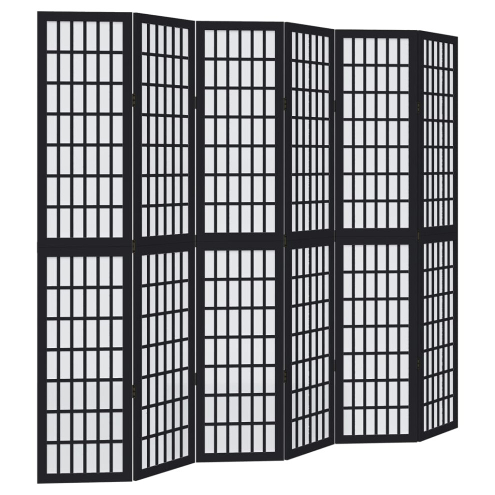 Vidaxl (40 X 200 Cm/ 6 Piece) Room Divider Panels Office Privacy Screen Solid Wood Paulownia