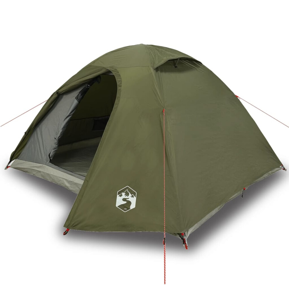 (olive green, 4-person) vidaXL Camping Tent 4 Persons Portable Outdoor Hiking Dome Tent Waterproof