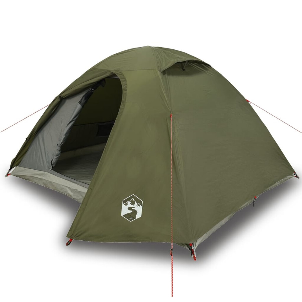 (olive green, 3-person) vidaXL Camping Tent 4 Persons Portable Outdoor Hiking Dome Tent Waterproof