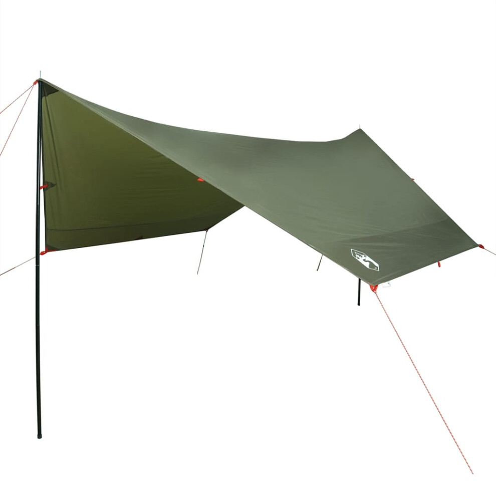 (olive green) vidaXL Camping Tarp Tarpaulin Shelter Outdoor Sunshade Tent Tarp Waterproof