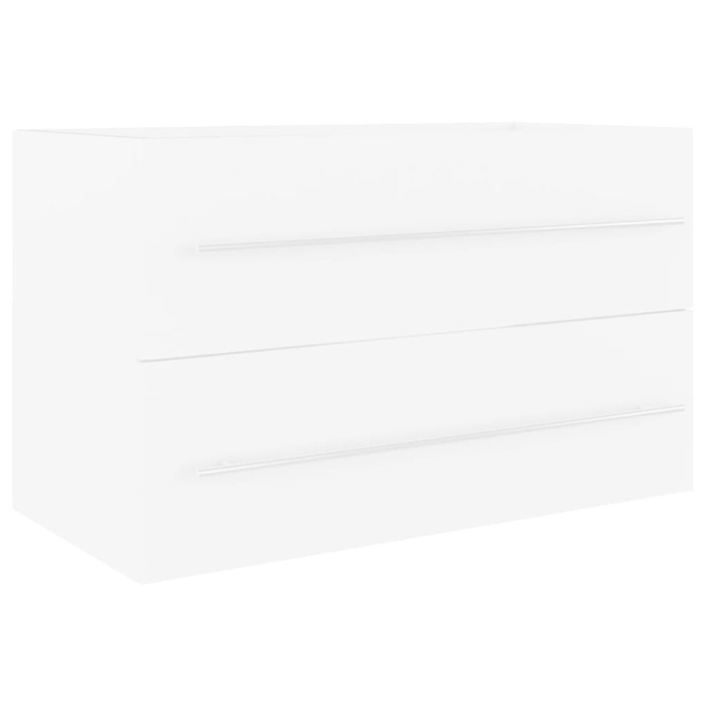 Vidaxl (, 80 X 38.5 X 48 Cm) Sink Cabinet Engineered Wood Washroom Rack Cupboard Furniture White