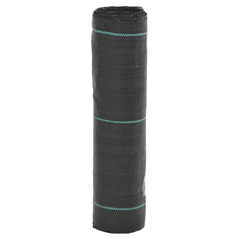 (0.5 X 150 m) vidaXL Weed Membrane Weed Barrier Fabric Weed Control Ground Cover Black PP