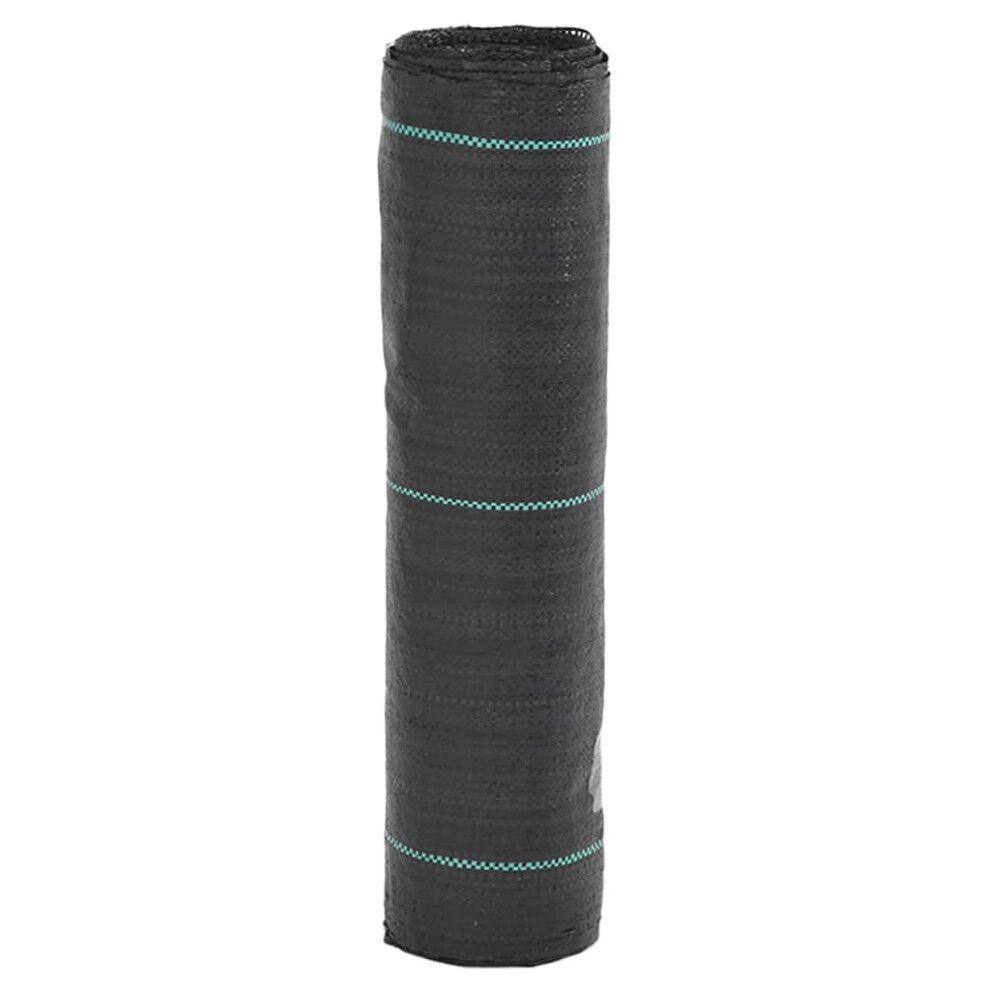 Vidaxl (0.5 X 200 M) Weed Membrane Weed Barrier Fabric Weed Control Ground Cover Black Pp